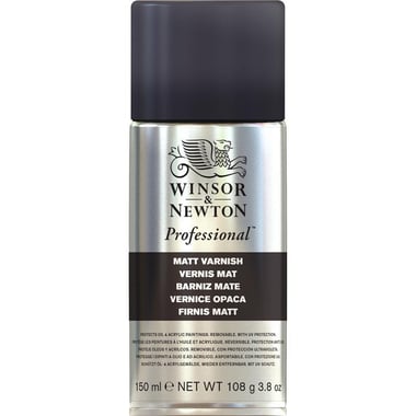 Winsor & Newton Artists', Varnish, Matt Spray, for Oil/Alkyd & Acrylic Colour, Removable, 150.00 ml ( 5.28 oz )