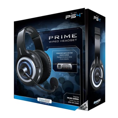 dreamGEAR Prime Gaming Headset, Wired, USB, Unidirectional Microphone, Black