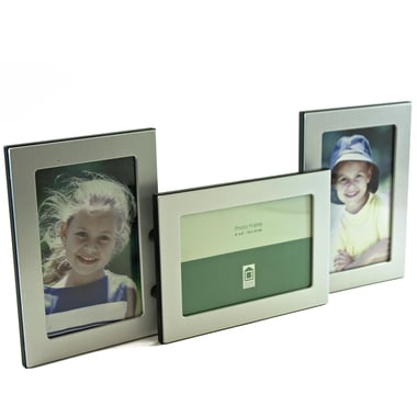 Frame House Photo Frame, 3-D Collage, 4" X 6", Silver, Aluminum/Glass
