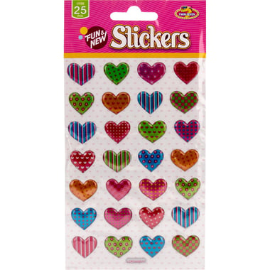 Fun & New Stickers, Heart, 28 Pieces