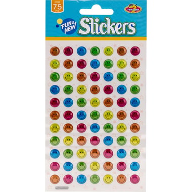 Fun & New Stickers, Smiley - Small, 77 Pieces