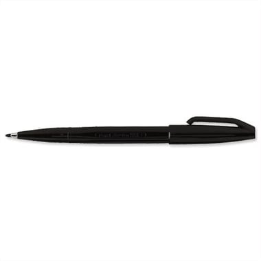 Pentel Signature Liquid Ink Pen, Black Ink Color, 2 mm, Felt Tip,