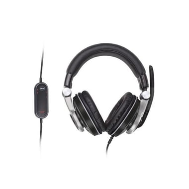 Trust GXT 26 5.1 Surround Gaming Headset, Wired, USB, Rotating Microphone, Black