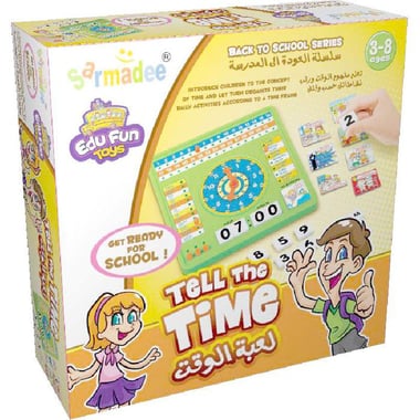 Sarmadee Edu Fun Toys Tell The Time Math Learning Activity Set, Arabic/English, 3 Years and Above