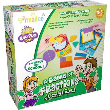 Sarmadee Edu Fun Toys A Game of Fractions Math Learning Activity Set, Arabic/English, 3 Years and Above