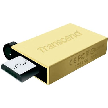 Transcend JetFlash 380 OTG Drive (Micro USB/USB), 32 GB, Gold