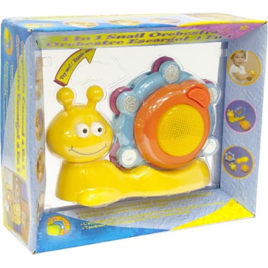 Winner Toys Kids Can Learn 4-in-1 Snail Orchestra (Maracas;Tambourine;Flute) Electronic Device, Assorted Color, English, 3 Years and Above