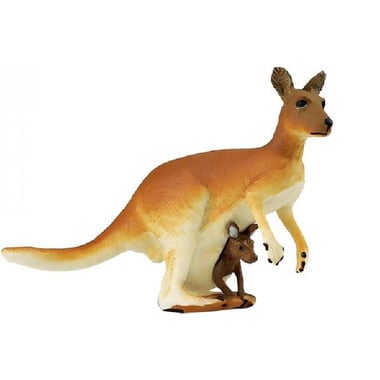 Safari Wildlife Kangaroo with Baby Replica, 3 Years and Above, 3.5"