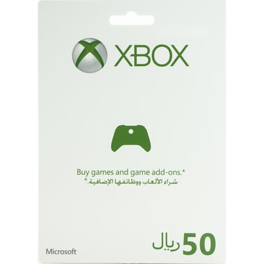 Microsoft SAR 50 Xbox Live Payment and Recharge Card,