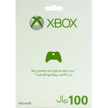 Microsoft SAR 100 Xbox Live Payment and Recharge Card,