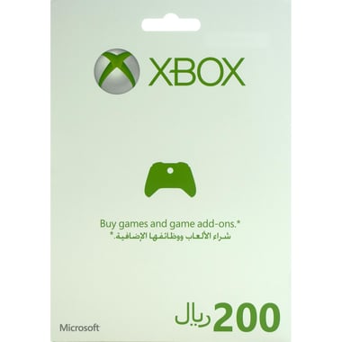 Microsoft 200 SAR Xbox Live Payment and Recharge Card,