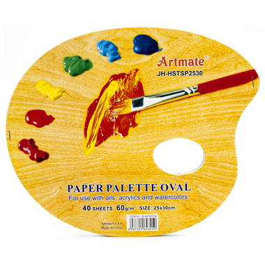 Artmate Tear-off Paper Palette Painting Accessory, for Color Paints, 36 Sheets
