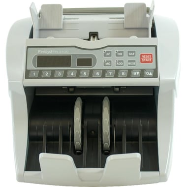 Finloyd 3100 Banknote Counter, Variable 600/1200/1500 Notes/Minutes, 200 Notes - Stacker Capacity, for SAR (Sorted/Unsorted), Grey