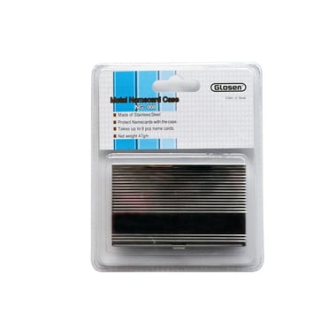 Business Card Holder, 9 Cards, 9 X 5.5 cm Card Size, Metal, Stainless
