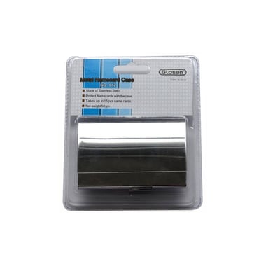 Business Card Holder, 15 Cards, 9 X 5.5 cm Card Size, Metal, Stainless