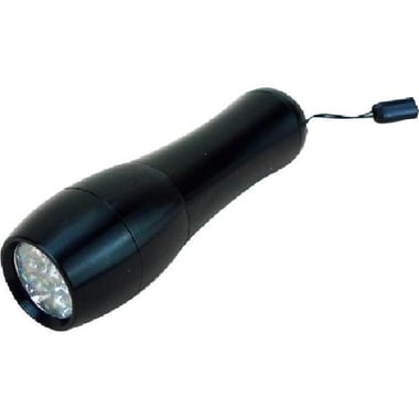 Torch Flashlight, LED, Battery Powered, Black