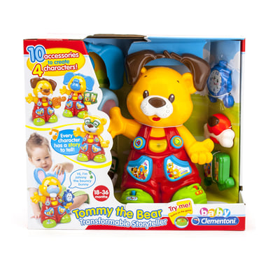 Clementoni Tommy The Bear Story Teller, Interactive Electronic Device, Yellow/Red, English, 2 Years and Above