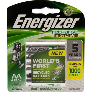 Energizer Recharge Power Plus AA Multipurpose Battery, 2000 mAh,