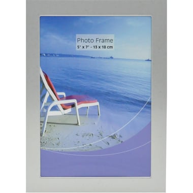 Pata Photo Frame, 5" X 7", Silver, Aluminum/Plastic