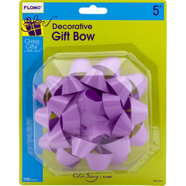 FLOMO Gift, Self Stick Bows, Lilac, Satin