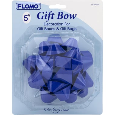 FLOMO Gift, Self Stick Bows, Royal Blue, Satin