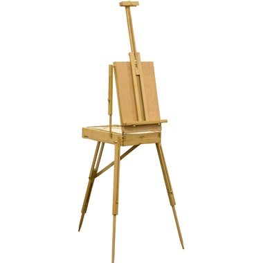 Artmate Sketch Box with Drawer & Palette Tripod Easel, Natural Beige