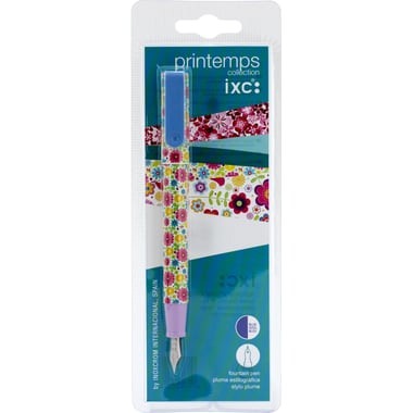 Inoxcrom Printemps Floral Fountain Pen, Blue Ink Color, 0.5 mm, Fine Tip,