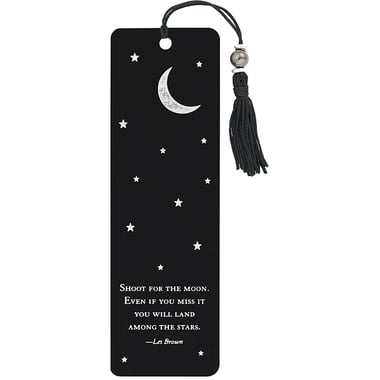 Peter Pauper Press Beaded Bookmark with Case, "Shoot for The Moon...", Cardboard