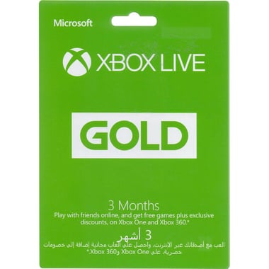 Microsoft Gold 3 Months Xbox Live Payment and Recharge Card,