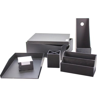 Desk Set, 6 Components, Paper, Black
