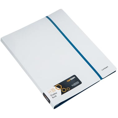 Top Team Display Book, 30 Pocket, A4, Polypropylene, White/Blue