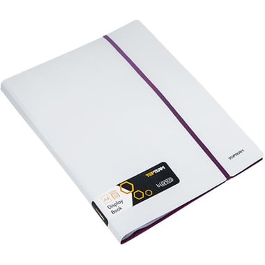 Top Team Display Book, 30 Pocket, A4, Polypropylene, White/Purple