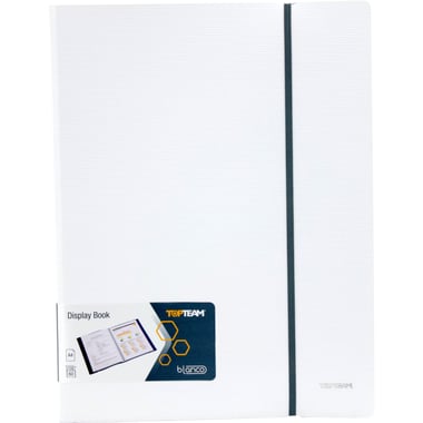 Top Team Display Book, 60 Pocket, A4, Polypropylene, White/Grey