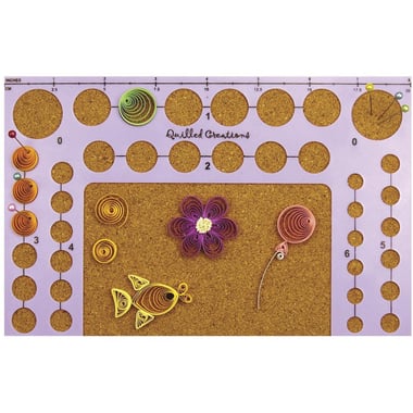 Quilled Creations Quilling Tool, Circle Template Board, Purple