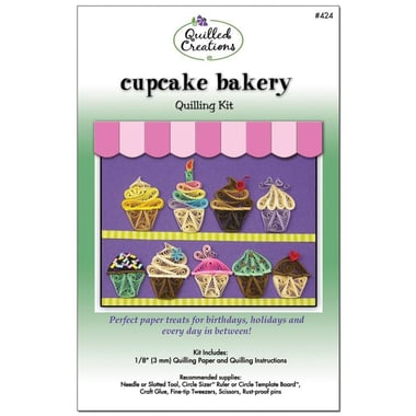 Quilled Creations Quilling Kit, "Cupcake Bakery", Assorted Color