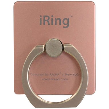 iRing Hook Adhesive Phone Stand Smartphone Grip, Universal, for Most Devices, Rose Gold