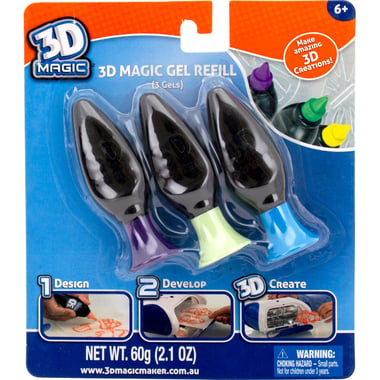 iRwin Toy 3D Magic Gel Refill Educational Activity Set, 6 Years and Above