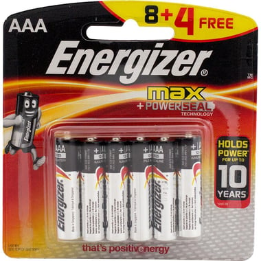Energizer Max + PowerSeal AAA Multipurpose Battery, 1.5 Volts,