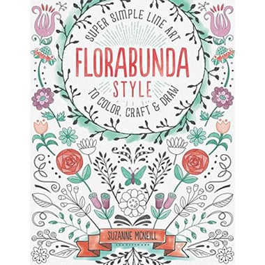 Florabunda Style - Super Simple Line Art, to Color, Craft & Draw