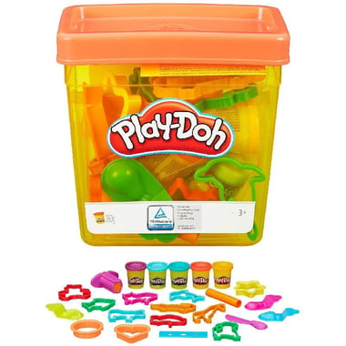 Play-Doh Creativity! Essential Bath Modelling Clay/Dough + Accessory, Orange/Yellow