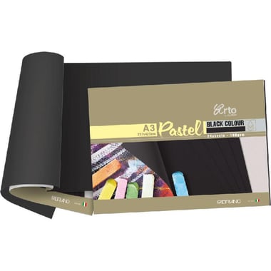 Campap Arto Pastel Pad, 160 gsm, Black, A3, 24 Sheets