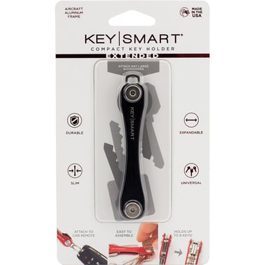 KeySmart Key Holder, Travel Organizer, Black