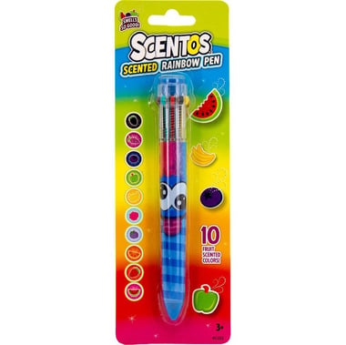 WeVeel Scentos 10-in-1 Scented Rainbow Dry Ink Pen, Assorted Ink Color, Ballpoint