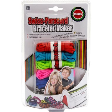 Swiss-Paracord Bracelet Maker (Refill) Arts and Crafts Learning Activity Set, English, 5 Years and Above