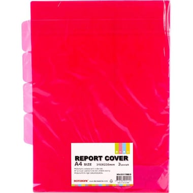 Data Bank Sheet Protector, A4, Side/Topload Opening, Red