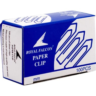 Royal Falcon Paper Clips, 28.00 mm ( 1.10 in ), Plated, Silver