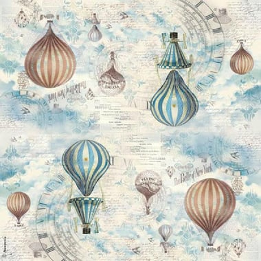 Stamperia Rice Paper Napkins, Le Ballon (50 X 50 cm), Assorted Color, 14.00 g ( .49 oz )