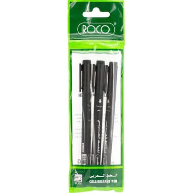 Roco Calligraphy Pen, Chisel, 1.0;2.0;3.0 mm, Black