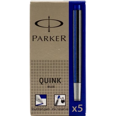Parker Quink Ink Cartridge Pen Refill, Medium, Blue