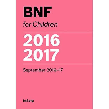 BNF for Children: September 2016-17 (British National Formulary)